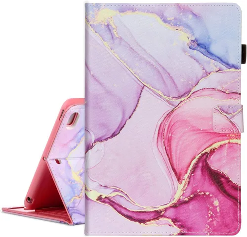 Vista 24 de Dteck Funda para iPad mini 5/4/3/2/1 - [Diseño de flores en relieve] Funda tipo folio clásica