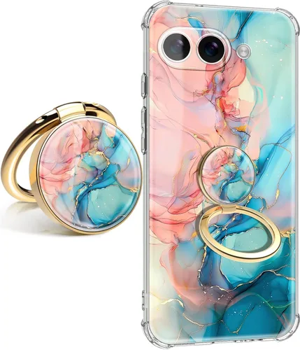 Vista 19 de Funda para Google Pixel 9A 5G, diseño de flores, delgada, anticaídas, a prueba de golpes, suave, a prueba de golpes, transparente, funda protectora
