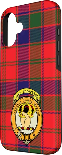 Vista 2 de Robertson Clan Scottish Crest and Tartan Case for iPhone 16