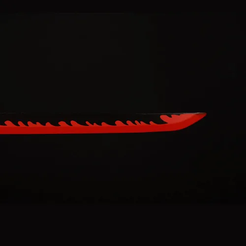 Vista 3 de Espadas de cosplay Agatsuma Zenitsu Samurai, espada Katana, espada de juguete de plástico para juego de disfraces, Halloween, cosplay, regalo, 4030