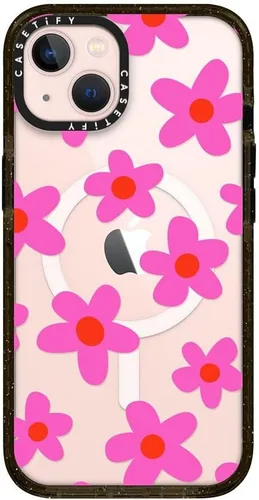 Vista 15 de CASETiFY Funda Impact para iPhone 13 [Protección contra caídas de grado militar 4X de 8.2 pies/Compatible con Magsafe] - #1 Mom - Transparente