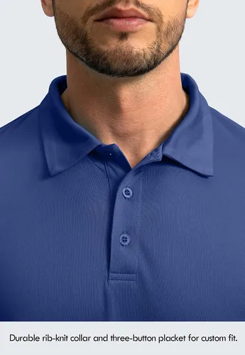Vista 4 de Camisa polo de manga larga para hombre ligera protección solar UPF 50 camisas frescas para hombre trabajo pesca al aire libre
