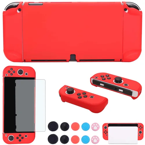 Vista 17 de COMCOOL Dockable Case for Nintendo Switch Oled - [9 FT Military Grade Drop Protection] [with Tempered Glass Screen Protector and Thumb Grips] Cute