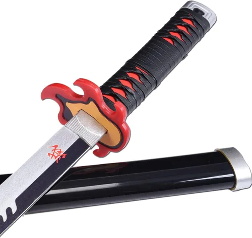 Vista 31 de ziqing Espada para cosplay de Demon Slayer hecha a mano, Katana de 31 pulgadas con múltiples estilos para elegir