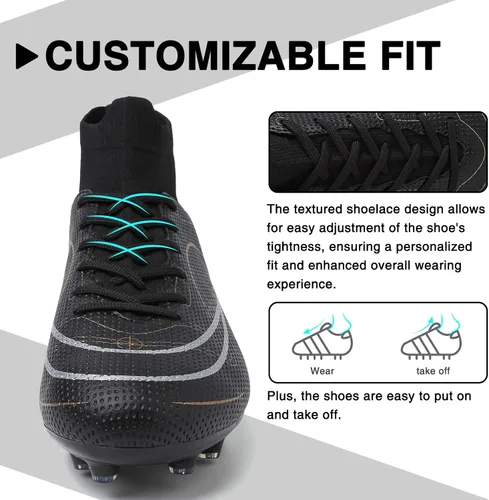 Vista 5 de CBUSTER Zapatos de fútbol para hombre y mujer, zapatos de fútbol AGTF