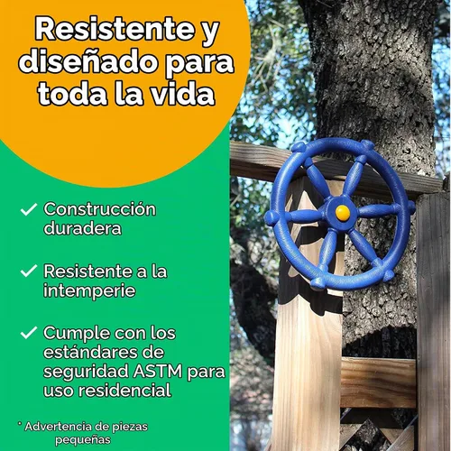 Vista 3 de Selva gimnasio Reino – Rueda los Buques pirata, color azul