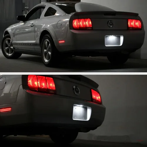 Vista 6 de Lámpara LED completa para matrícula, lámpara de repuesto, resistente al agua, para Ford Mustang 2005, 2006, 2007, 2008, 2009, 6000 K, diamante