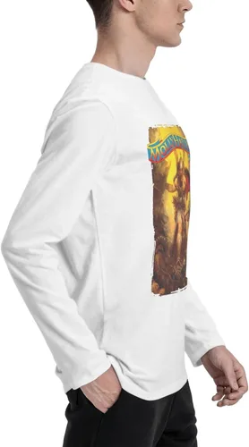 Vista 3 de Molly Music and Hatchet Men's Long Sleeve Crewneck T-Shirts Base Layer Shirt Gym Athletic Tee Black