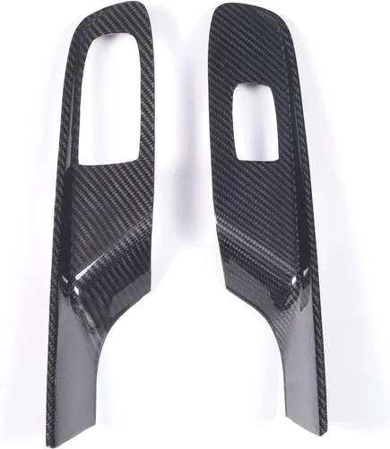Vista 2 de Sekhyna Cubierta del panel de interruptor de elevación de ventana compatible con Chevrolet Corvette C8 Convertible 2020-2023 100% fibra de carbono