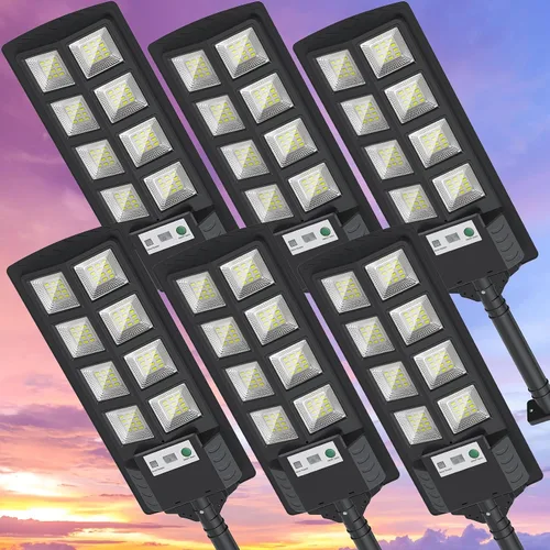 Vista 9 de Farolas solares para exteriores, luces LED solares de 20000 lm con control remoto, luces con sensor de movimiento, para exteriores, patio, garaje