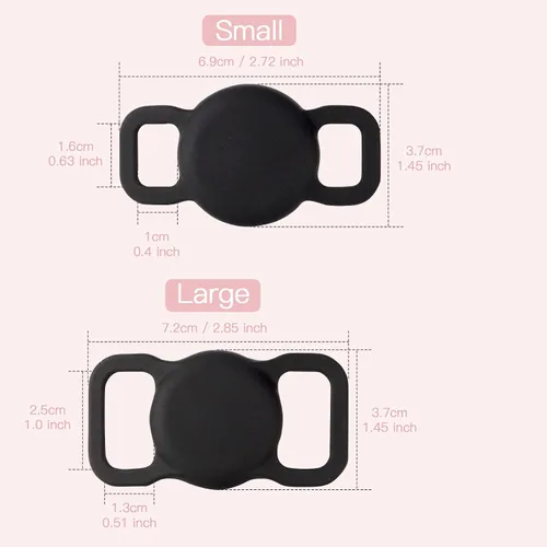 Vista 2 de 2 soportes de silicona para collar de perro, funda impermeable y resistente a los arañazos, antipérdida para bolsa, maleta para bolsa, maleta
