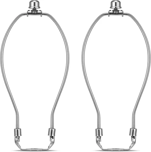 Vista 22 de Kit de soporte de arpa de lámpara de 8 pulgadas con remate y base de sillín desmontable de alta resistencia, juego de 2 accesorios de iluminación