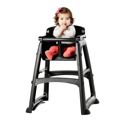Vista 6 de Rubbermaid Commercial Products - Sillas altas resistentes para bebés y niños pequeños, Negro