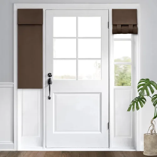 Vista 48 de HOMEIDEAS Cortinas Opacas para Aula para Puerta Principal, Cubierta de Ventana de Puerta de Aula, Persianas de Privacidad con Aislamiento Térmico