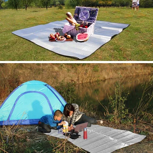 Vista 2 de Ochine Colchoneta para dormir de camping - Estera de espuma, lámina aislante, térmica, papel de aluminio impermeable, alfombrilla de exterior EVA