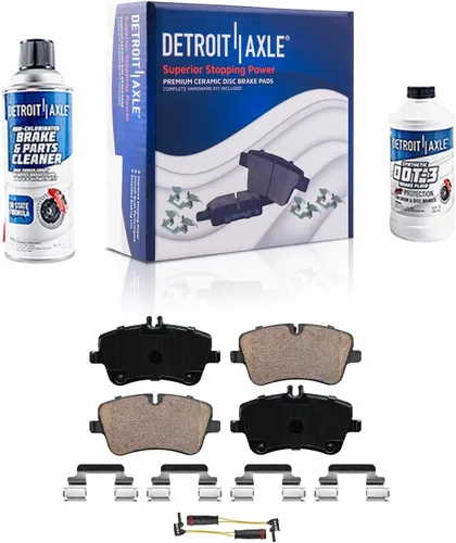 Vista 144 de Detroit Axle - Pastillas de Freno Delantero Izquierdo Reemplazo de Pinza de Disco para Dodge Ram 1500 Dakota Mitsubishi Raider - Juego de 3 piezas