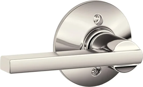 Vista 35 de Schlage F51A LAT 716 Latitude - Manija de puerta con bloqueo de entrada con llave, en acabado de bronce envejecido