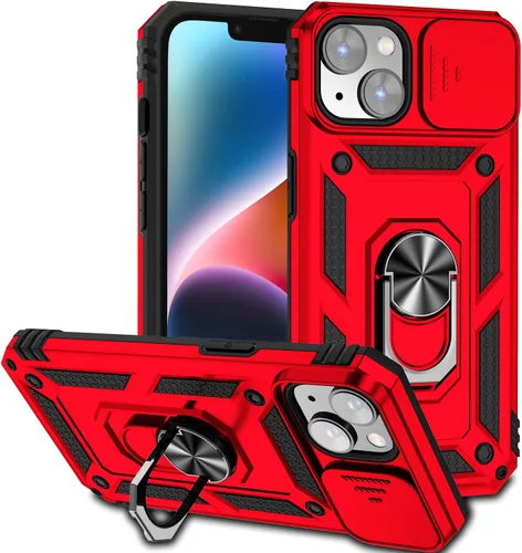 Vista 40 de Funda magnética compatible con iPhone 14 Pro de 6.1 pulgadas, funda magnética para iPhone 14 Pro con cubierta de cámara y soporte de grado militar