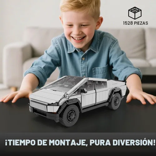 Vista 7 de Set de Construcción de Coche Iluminado, 1:14 Camión Todo Terreno Urbano de Construcción de Juguete con Luces, Bloque de Construcción STEM