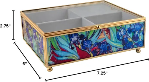 Vista 3 de The San Francisco Music Box Company Joyero musical de cristal Iris