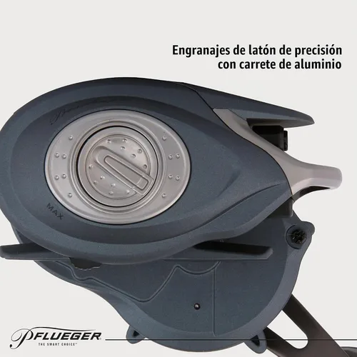 Vista 3 de Pflueger President - Carrete de pesca Baitcast de perfil bajo