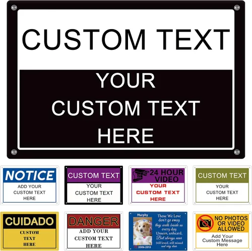 Vista 11 de Letreros personalizados de metal para exteriores, letrero personalizado para exteriores/interiores, letrero de metal personalizado de aluminio
