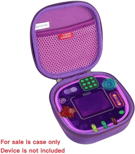 Vista 2 de Hermitshell Estuche de viaje duro de EVA para sistema de juego de aprendizaje manual Leapfrog Rockit Twist (morado)