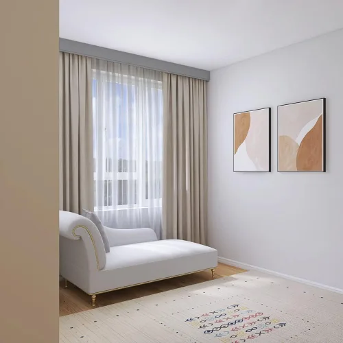 Vista 6 de zshine Riel de cortina doble 4 en 1 con pelmet (montaje en pared gris)