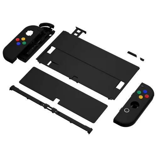Vista 12 de eXtremeRate DIY Full Set Shell Buttons for Nintendo Switch OLED, Soft Touch Replacement Console Back Plate & Kickstand, Custom Case Housing for