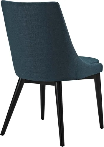 Vista 4 de Modway Viscount Mid-Century - Silla de cocina y comedor de tela tapizada moderna en color azul
