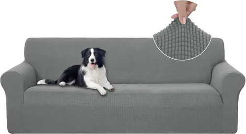 Vista 70 de U-NICE HOME Funda para sofá biplaza elástica, cubierta para sofá, funda para sillón, protector de muebles para sofá con 2 cojines, funda para sofá