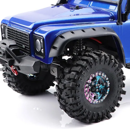 Vista 6 de GLOBACT Alum 1.9 Beadlock Wheels Splash Anodizing para SCX10 TRX4 REDCAT