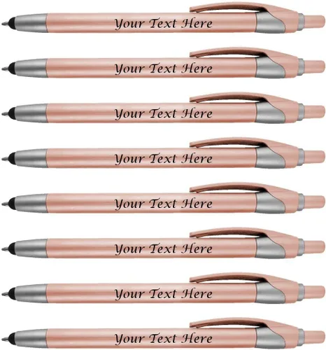 Vista 14 de Paquete de 300 bolígrafos personalizados con logotipo o texto, para marketing, fiestas y eventos, lápiz capacitivo 2 en 1 y bolígrafo compatible