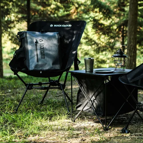 Vista 2 de ROCK CLOUD Mesa de campamento portátil de aluminio ultraligera, mesa de playa compacta plegable con bolsa de almacenamiento para camping