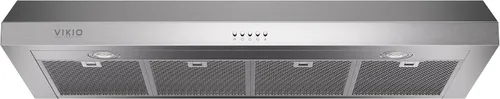 Vista 12 de VIKIO HOME Campana extractora para debajo del gabinete de 30 pulgadas, ventilación de cocina de doble motor de 580 CFM con luces LED, control