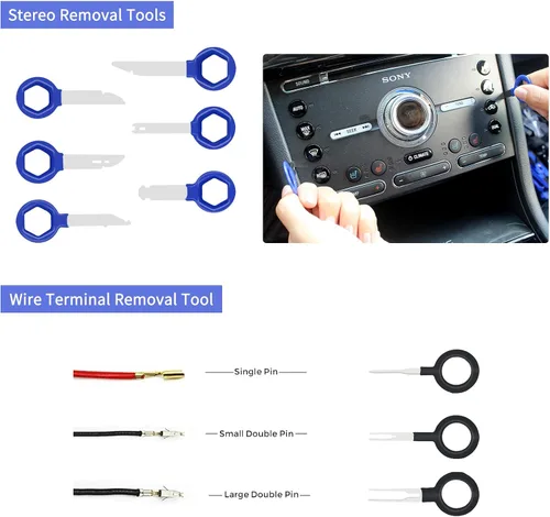 Vista 5 de Kit de herramientas de extracción de molduras, 200 piezas, juego de extracción de autorecortes, herramienta de extracción de sujetadores de panel