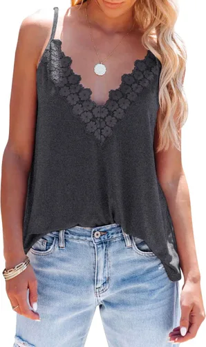 Vista 2 de Astylish Camiseta sin mangas sexy con cuello en V para mujer