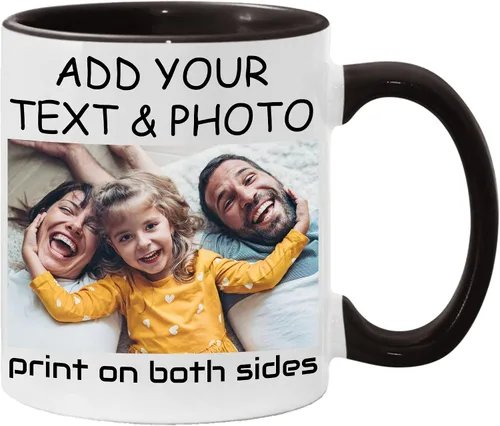 Vista 21 de Taza de café personalizada, crea un regalo único con tus fotos, texto y nombres, perfecta para mamá, papá, amigos y ocasiones especiales, 11 onzas