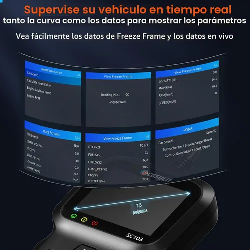 Vista 4 de Escáner OBD2, CGSULIT SC103 Lector de Códigos de Automóvil Diagnostica Verificar Luz del Motor Verificación de Emisiones DTCs Herramienta de Escaneo