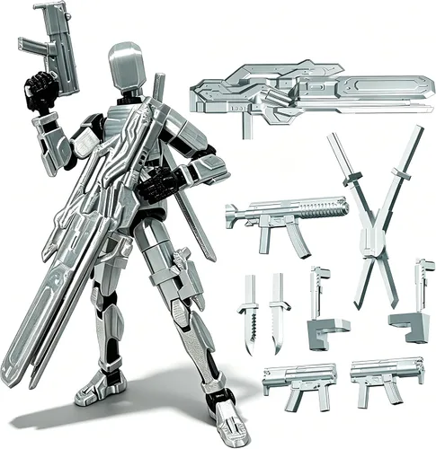 Vista 13 de Titan 13 Figuras de acción, robot simulado multiarticulado 13 figuras de acción 3 piezas