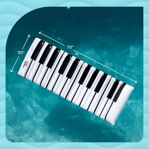 Vista 6 de Flotadores inflables de piscina para adultos, extra grande de 70 x 33 pulgadas, flotador para colchón enrollable, tapete flotante de piscina plano
