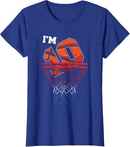 Vista 89 de Camiseta de regalo de cumpleaños con red de baloncesto de 10 años, Negro