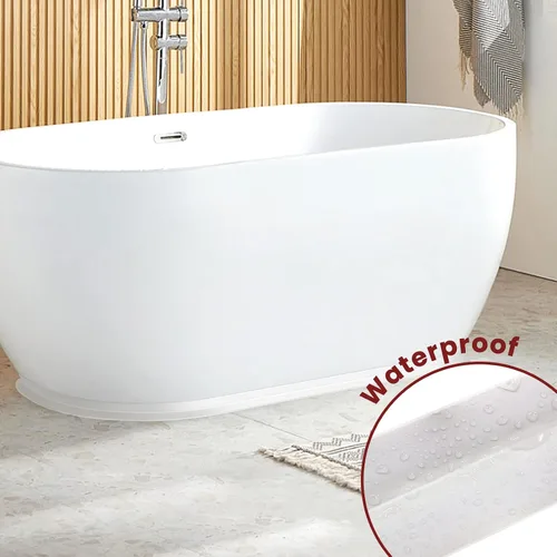 Vista 6 de SNAIL GARDEN 2 rollos de tiras selladoras de baño de alta adherencia mejoradas con 2 raspadores de limpieza para calafatear, tira adhesiva acrílica