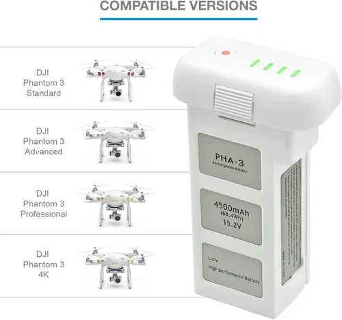 Vista 3 de ExpertPower Nueva batería de repuesto 15.2V 4500mAh para DJI Phantom 3, DJI Phantom 3 Pro, DJI Phantom 3 Advanced, DJI Phantom 3 4K y DJI Phantom 3