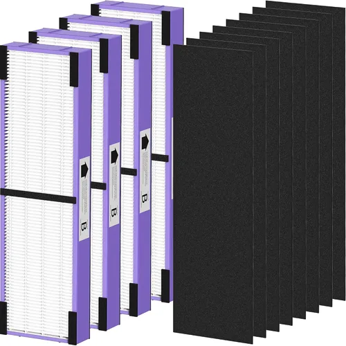 Vista 13 de Paquete de 4 filtros HEPA FLT4825SM Filter B de repuesto para eliminación de humo compatibles con purificador de aire G-Guardian AC4825 AC4825E