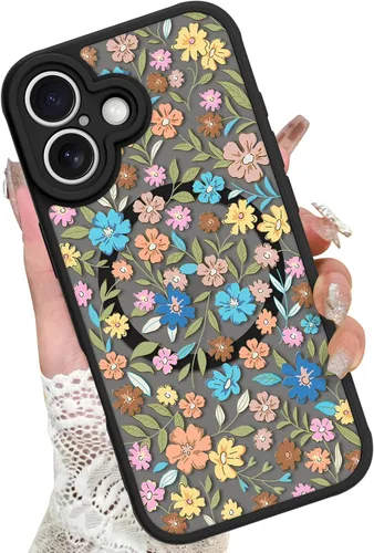 Vista 47 de KANGHAR - Funda para iPhone 11 [Compatible con Magsafe] Patrón estampado de leopardo Lindo guepardo Funda protectora magnética para niñas, mujeres