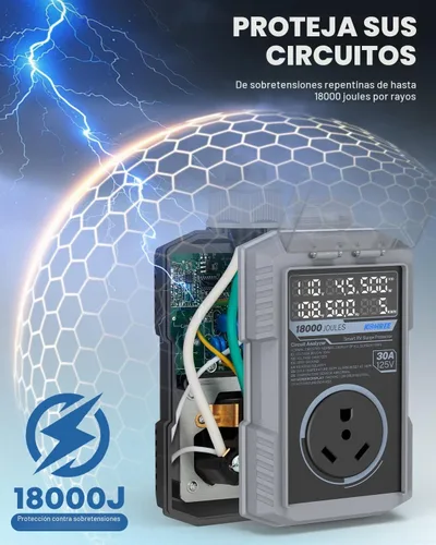 Vista 2 de Kohree Protector contra sobretensiones RV de 30 amperios, protección