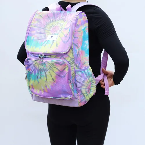 Vista 6 de ESVAN Mochila de malla con estampado original, bolsa transparente, paquete para universidad, playa, gimnasio, multiusos, mujeres y hombres, I, Casual