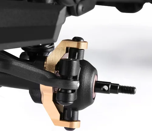 Vista 5 de Bloques de ruedas de latón Piezas de actualización de C-Hubs para TRX-4M 1/18 RC Crawler Car Contrapeso frontal total de 0.32 onzas, 2