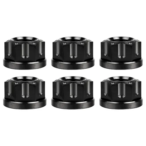 Vista 62 de Tuerca de perno de brida de titanio M6 M8 M10 M12 M14 M16 para bicicleta, motocicleta, eje trasero de automóvil, accesorios de modificación
